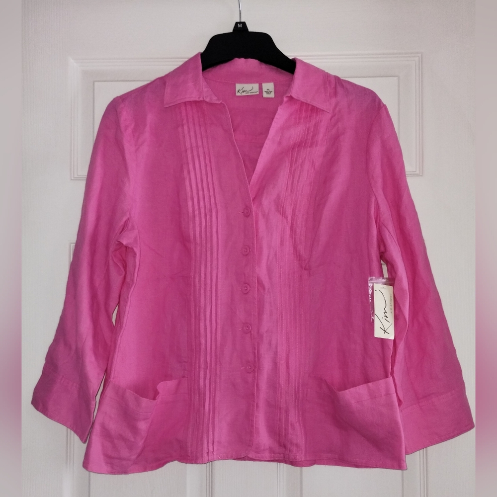 Kim Rogers Pink Button Down Shirt